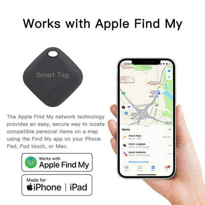 RSH MFi Certified Airtag Find My Smart Tag BLE Tracker Wallet Luggage Bike Mini GPS Tracking Device Key Finder Locator for Apple