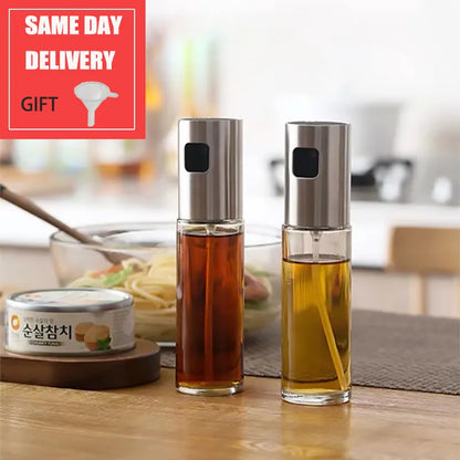 Kitchen Push Type Spray Olive Oil Sprayer Bottle Pump Oil Pot Leak-Proof Grill BBQ Sprayer Oil Dispenser BBQ Gravy Boats Tools